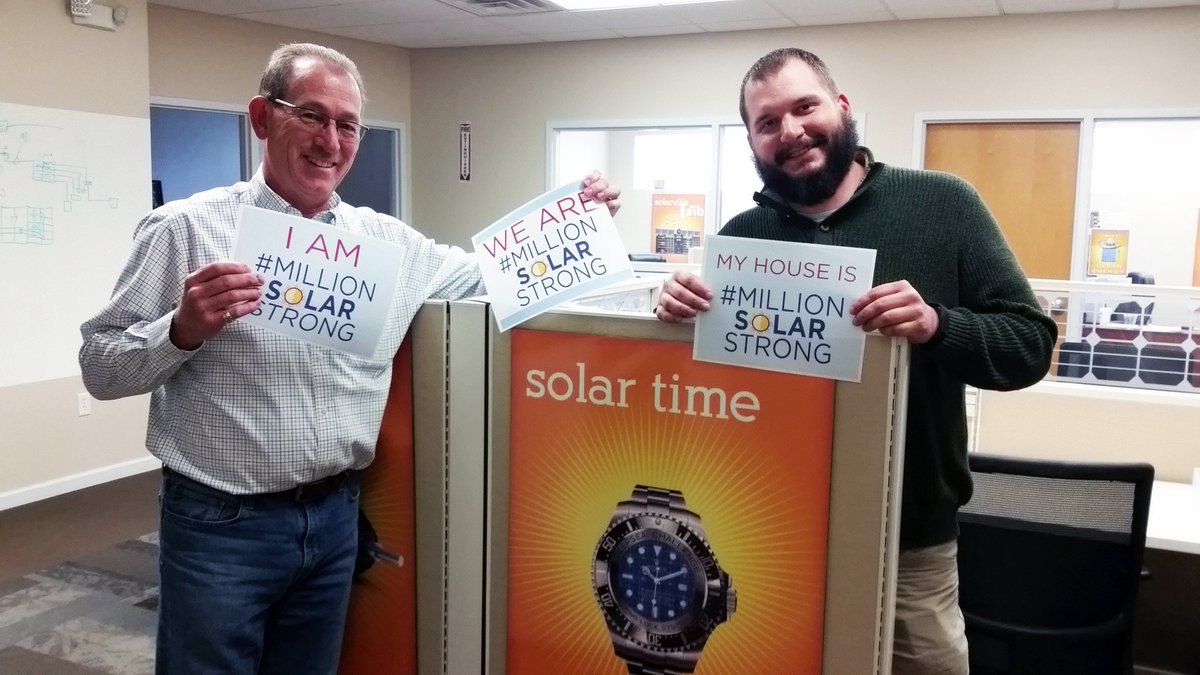 KanzoInc's tweet image. it is #solartime! congrats @SEIA @RhoneResch and the entire industry and supporters of #millionsolarstrong