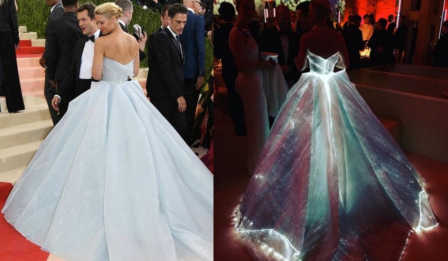 mara_dawn's tweet photo. Weirdly into the Zac Posen dress on Claire Danes at the Met Gala mostly because it reminds me of rainbow foil. https://t.co/vA5OhyplG2