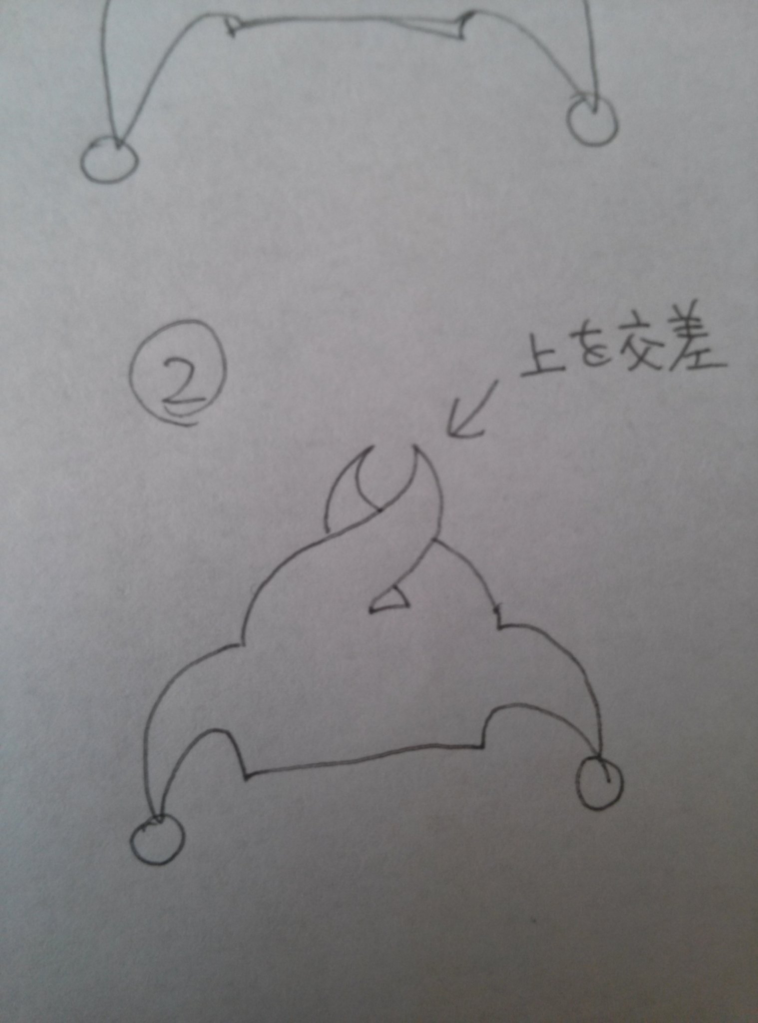 京ささら クラウンピースの帽子 私個人の作り方のメモ 玉は塗装した発泡スチロールでもいいかもだろうし 4枚目の写真の時は毛糸で ポンポン作った