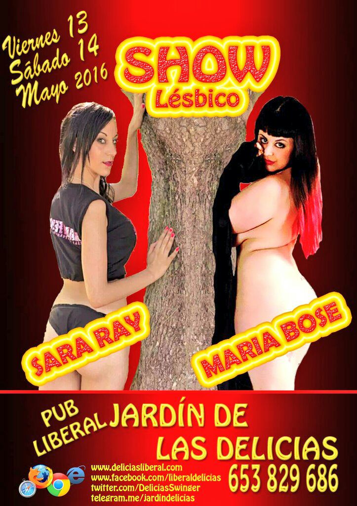 DeliciasSwinger's tweet photo. #ShowLess en el Jardín
Viernes 13▶mixto
Sábado 14▶parejas
Con @Sara_Raay y @MariaBoseX #lesbo #sex #actress #hadcore https://t.co/krCdqnwVga