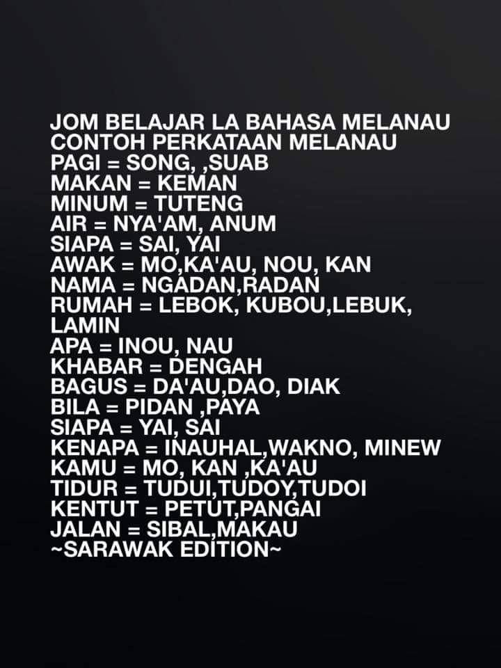 Intan Juana Esfour On Twitter Bahasa Melanau Kameksayangsarawak