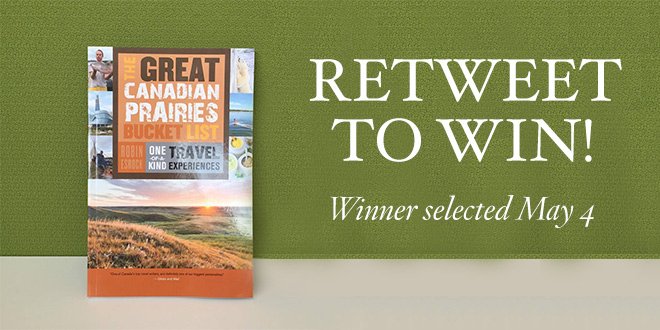 TravelManitoba's tweet photo. Robin Esrock's The Great Canadian Prairies Bucket List launches May 6 at @mcnallyrobinson! RETWEET to win a copy! 🍁 https://t.co/XFthMjUTZD