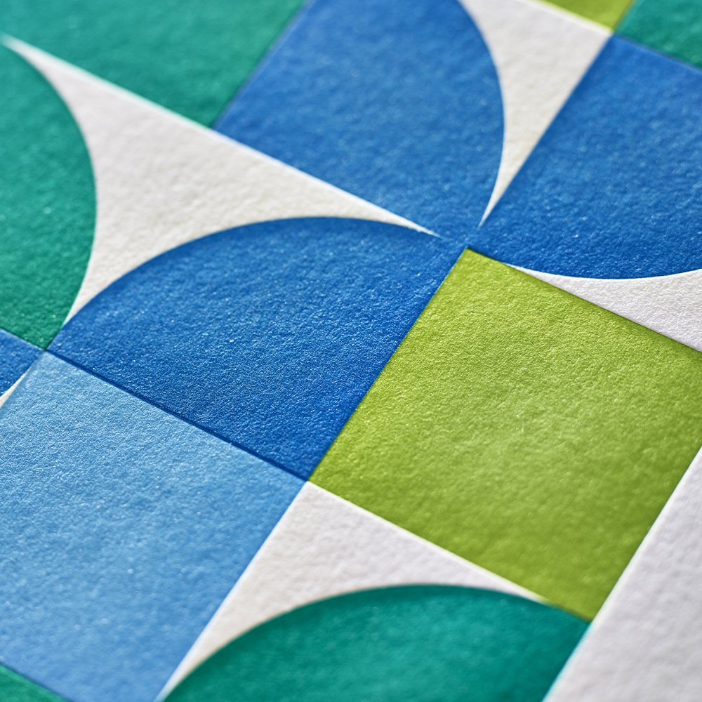 fabrikmade's tweet photo. #color #registration #letterpress Blues and greens for @lustigelements prints for @neenahpaper https://t.co/wXZ0YAHaIm
