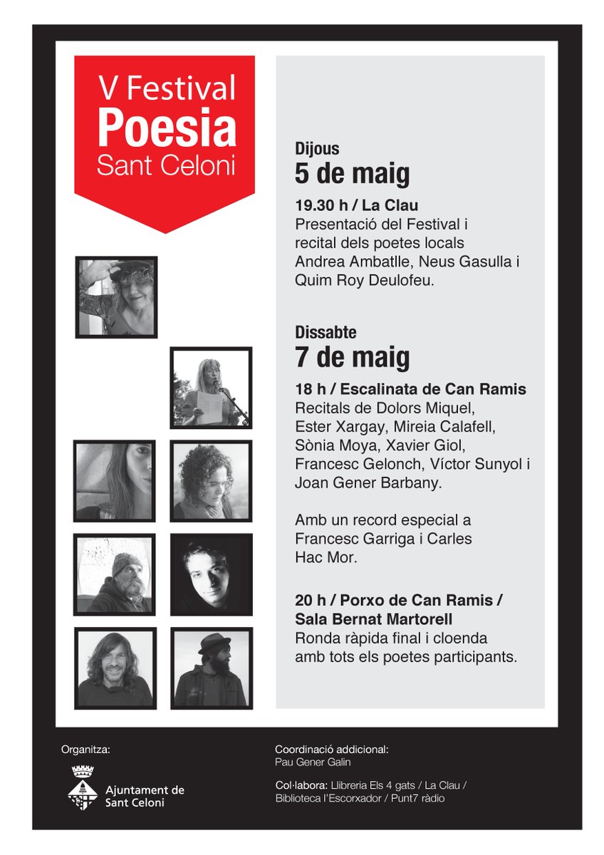 PauGener's tweet photo. Aquest dijous i dissabte a Sant Celoni.
@ajsantceloni @InfoClau https://t.co/K2soayJVA7