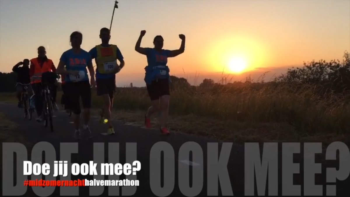 21 juni, 21:00 uur, 21 kilometer! #midzomernachthalvemarathon, doe jij ook mee? bit.ly/midzomernachth…