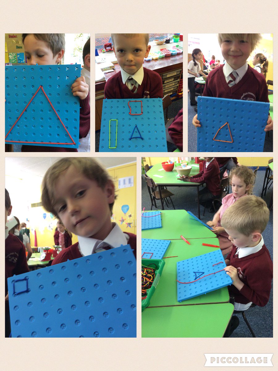 TyntesfieldKA's tweet photo. Practical maths day: 2D shapes, but how to get the laces where you want them? #sewing #finemotorskills #calming https://t.co/7jpsrHu5kX