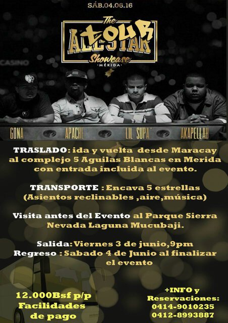 Peluk484's tweet photo. @boomboxvzla Llegateeee... No dejes que te lo cuenten #allstarshowcase 2016 Merida. Turismo+Vaciladera+Panas+Toque https://t.co/QndMU9e203