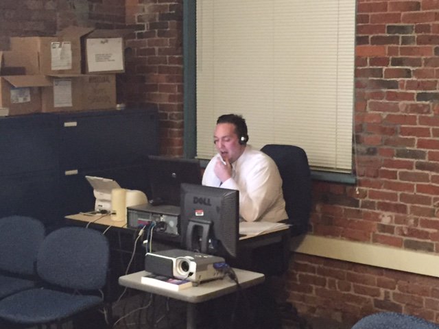 RISecState's tweet photo. TY Greg McBurney of Elections, receiving kudos for his CVRS training via Skype w/ Block Island clerks. #PSRW2016 https://t.co/Zp6FL399yh