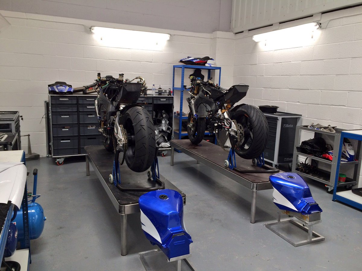 THMmotorsport's tweet photo. Our bikes cleaned and stripped today after looking like they've had a mud bath! Back to as they were #prep https://t.co/fehmHNJrQ2