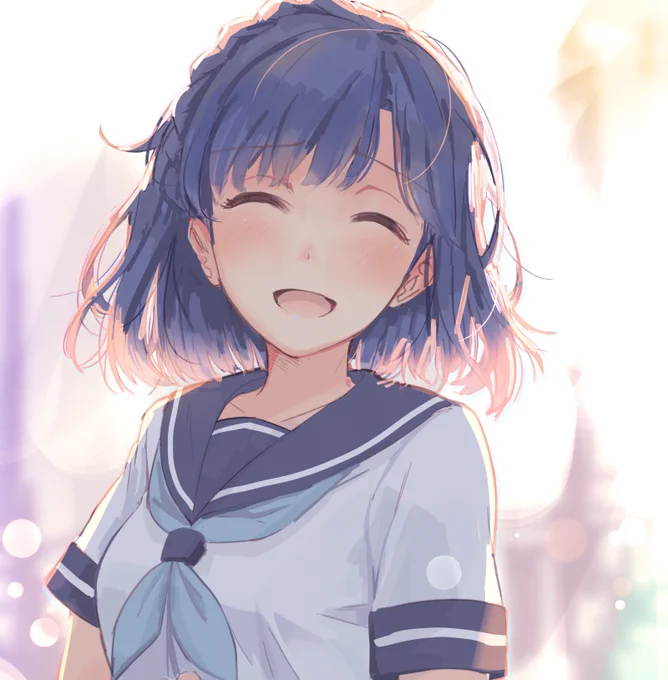 くずれた笑顔 