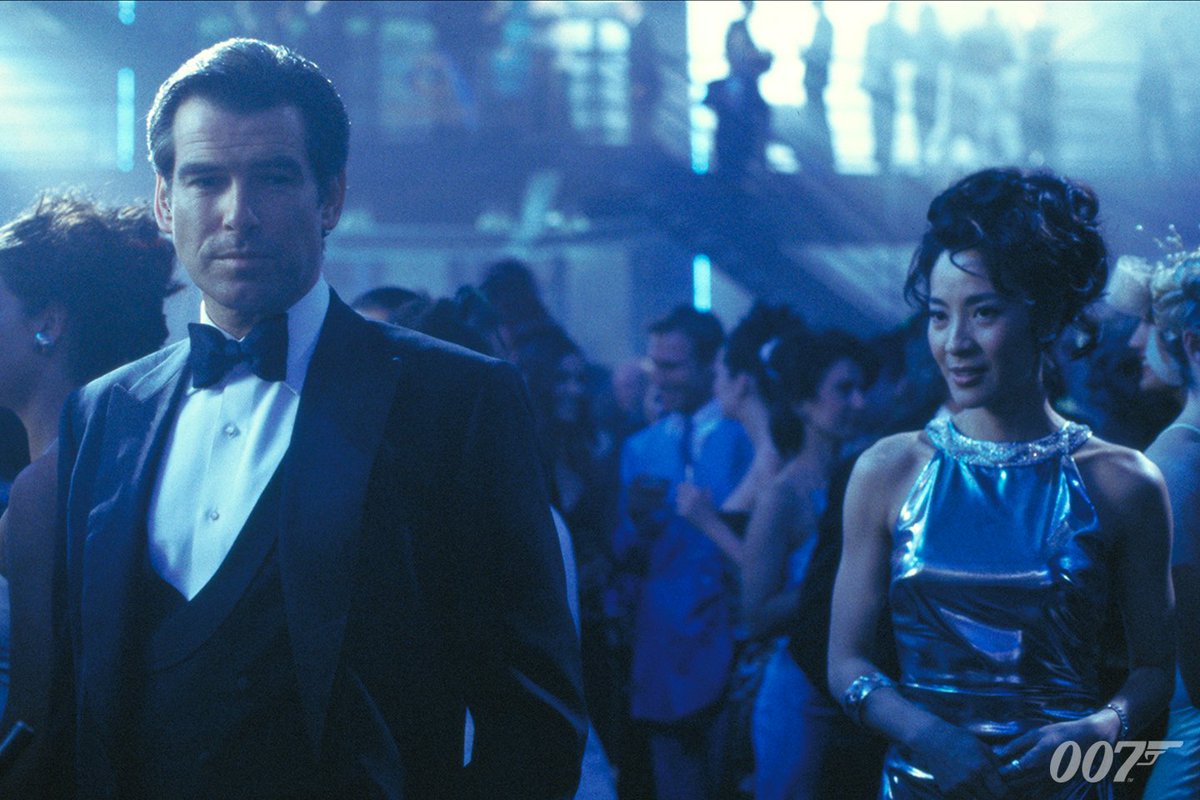 007's tweet photo. On this day in 1997, the scene from TOMORROW NEVER DIES was filmed where Bond meets Wai Lin at Elliot Carver’s party https://t.co/zuKXzGpstb
