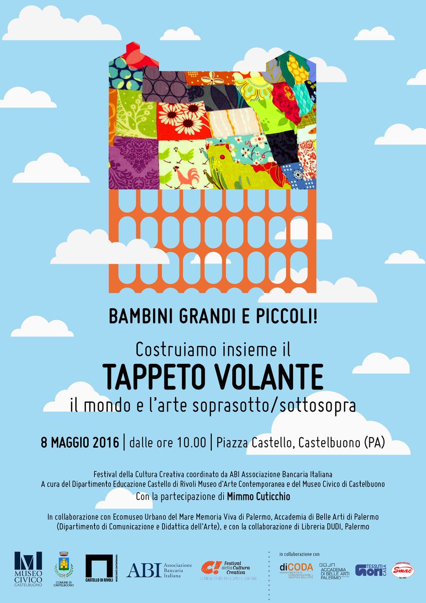 MuseoCivico's tweet photo. Domenica 8maggio un TAPPETO VOLANTE ai piedi del Castello dei Ventimiglia per il finale del #FestivalCulturaCreativa https://t.co/7MCnu5n85w