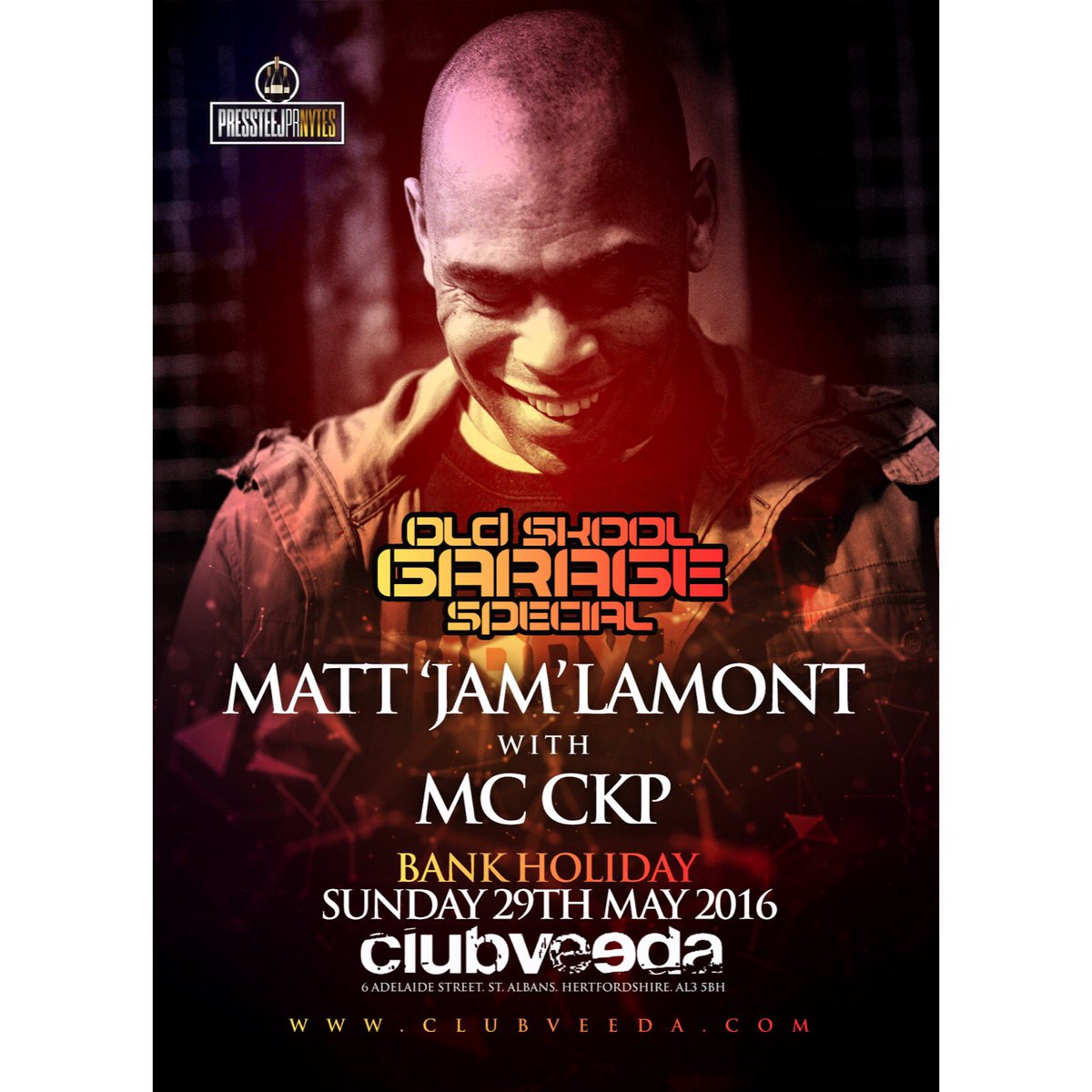 Garage legend <a href="/MattJamLamont/">Matt Jam Lamont</a> is back on our decks #BankHolidaySunday May29th 

The countdown is ON 😬