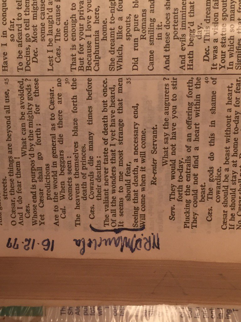 pgrsmith's tweet photo. Robben Island bible - but actually Shakespeare. A certain Mr Mandela chose this passage... https://t.co/WOgb2zZPFL