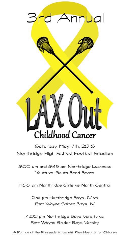 Lax Out Childhood Cancer event this Saturday!