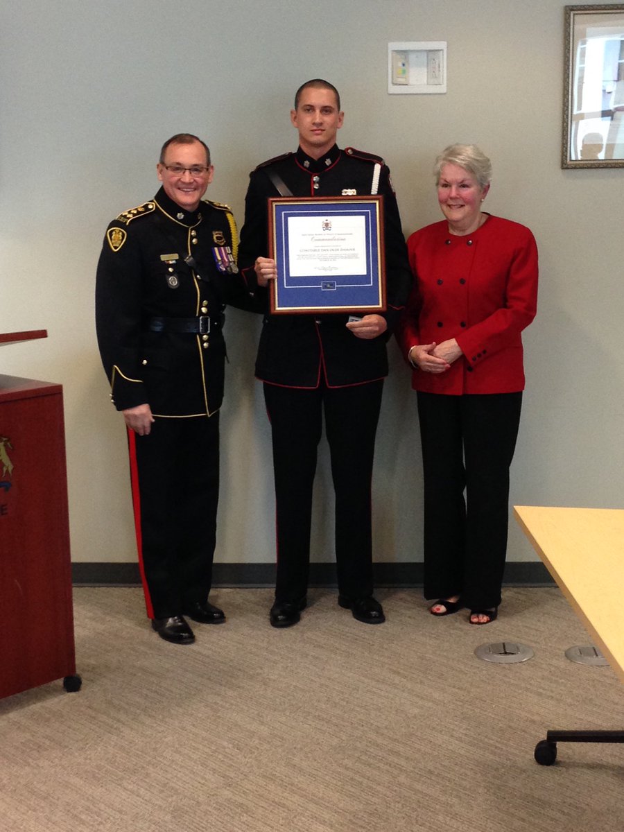 Police Commission Gold Commendation awarded to Cst. Dan Olde Damink <a href="/ChiefBates/">John Bates</a> <a href="/saintjohnpolice/">Saint John Police</a> #GreatJobDan