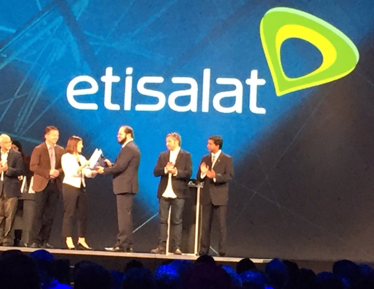 Jason1Mundy's tweet photo. Congrats EMC Global Services customer etisalat for their Leaders Of The Modern Data Center Award. #EMCWORLD #EMCGS https://t.co/V41fB7GWOf