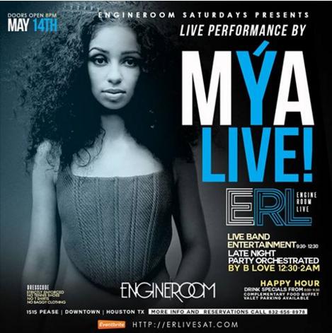 dreams711's tweet photo. #MYA @MISSMYA🔥will be taking over and performing🎤live at #EngineRoomLive🎇 Saturday May 14th. Get your tickets now!🎟🎟 https://t.co/o1gEfA6NPj
