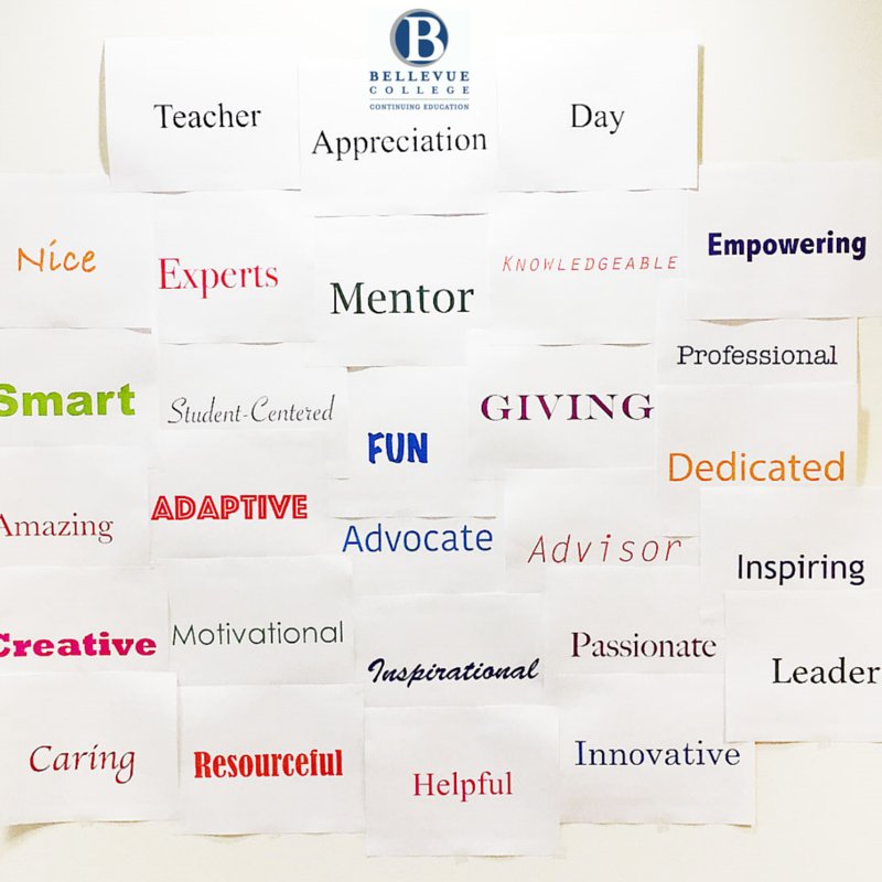 BCCommunityEdu's tweet photo. We asked around, "What do #BCCE teachers mean to you?" Here's what people had to say! #TeacherAppreciationDay https://t.co/my8jMZ1XX4