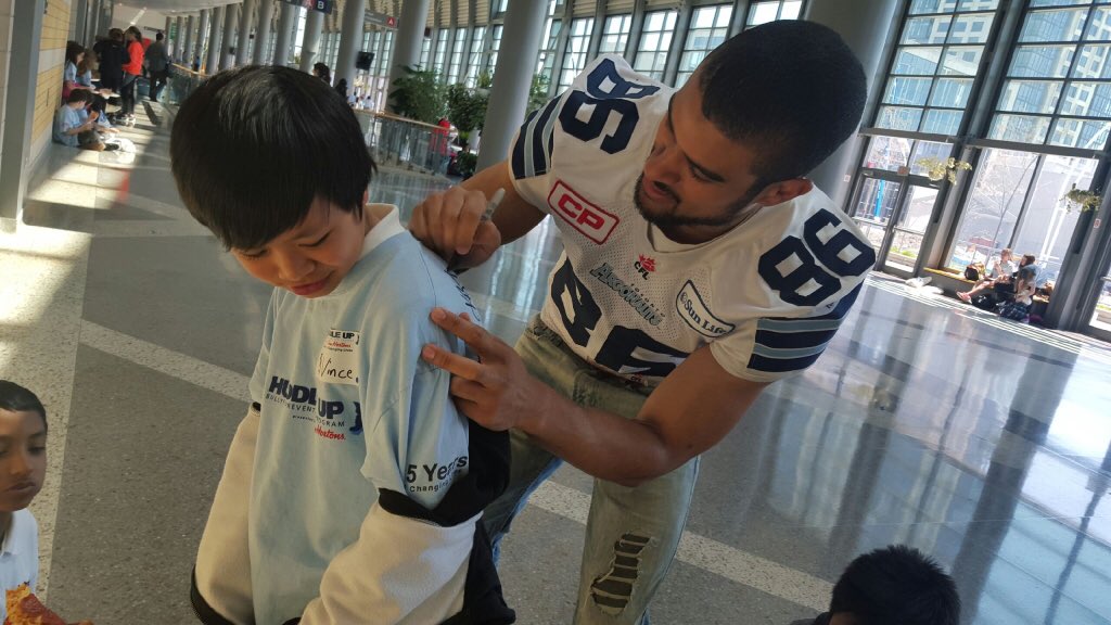 TorontoArgos's tweet photo. Such a great day for our annual Huddle Up Summit!

Big thanks to all the awesome kids that came out today. https://t.co/z6ys8IKBe9
