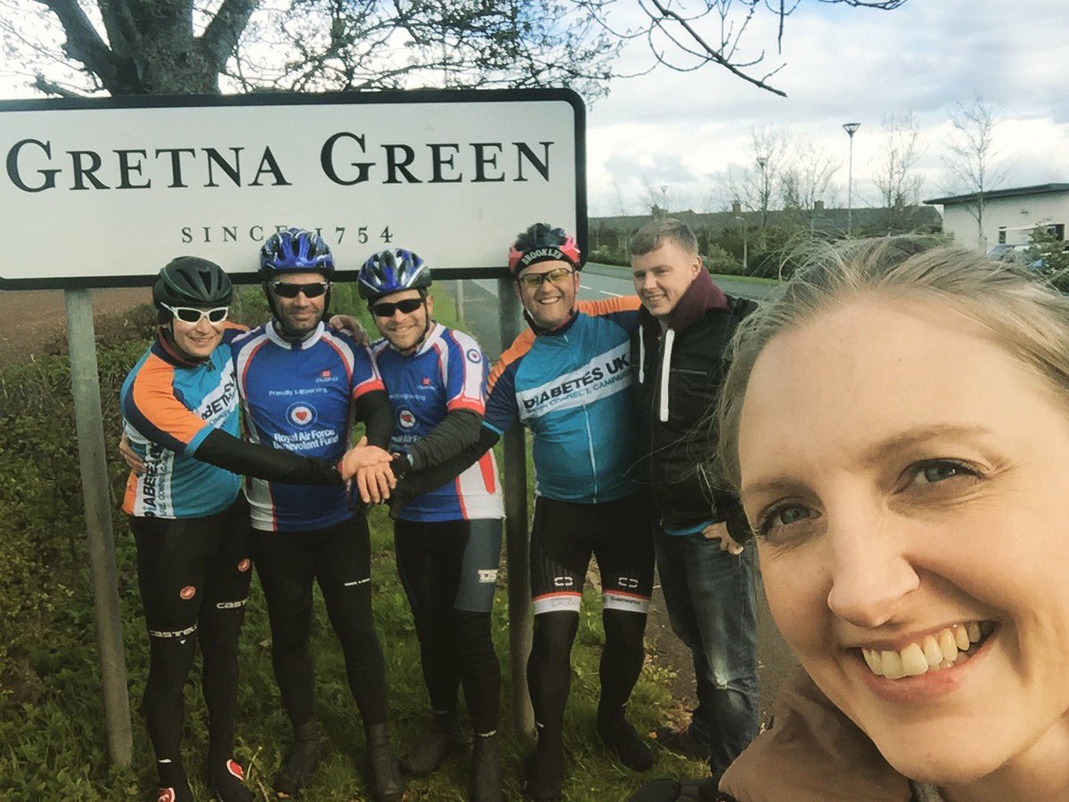 SixSpokes's tweet photo. We have made it back to the border! Not long to RAF Spadeadam now... @RAFBF @DiabetesUK https://t.co/ou3ieIUUml