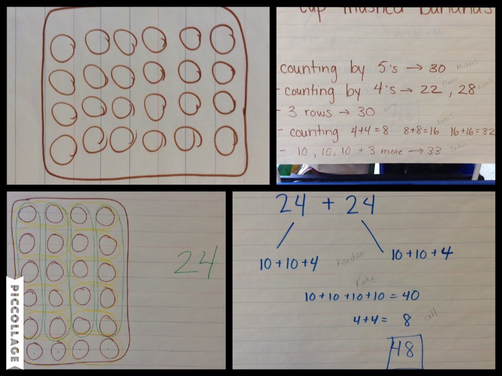 MrsRedgers's tweet photo. "How many muffins did we make?" led 2 math talk w quick look, strategies, discovery of answer. #HWDSBmathStrategy https://t.co/cnZwXRIF9q