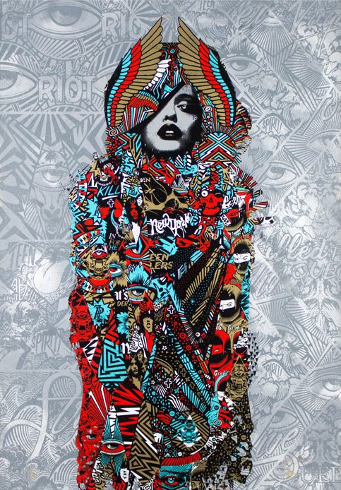ArtToT2's tweet photo. Quality #mixedmedia #artwork by @hushart / Prefab77 https://t.co/72nJ696P6C