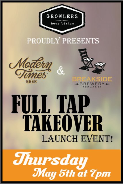 Growlers_Beer's tweet photo. BEERS ARE HERE! Thursday taptakeovers over with @ModernTimesBeer and @breaksidebrews #craftbeer #taptakeover https://t.co/DlaMiBKlP5