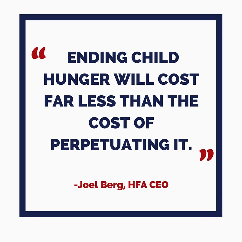 Millions of US children live in food insecure homes. Our Child Nutrition Program works towards ending child hunger.