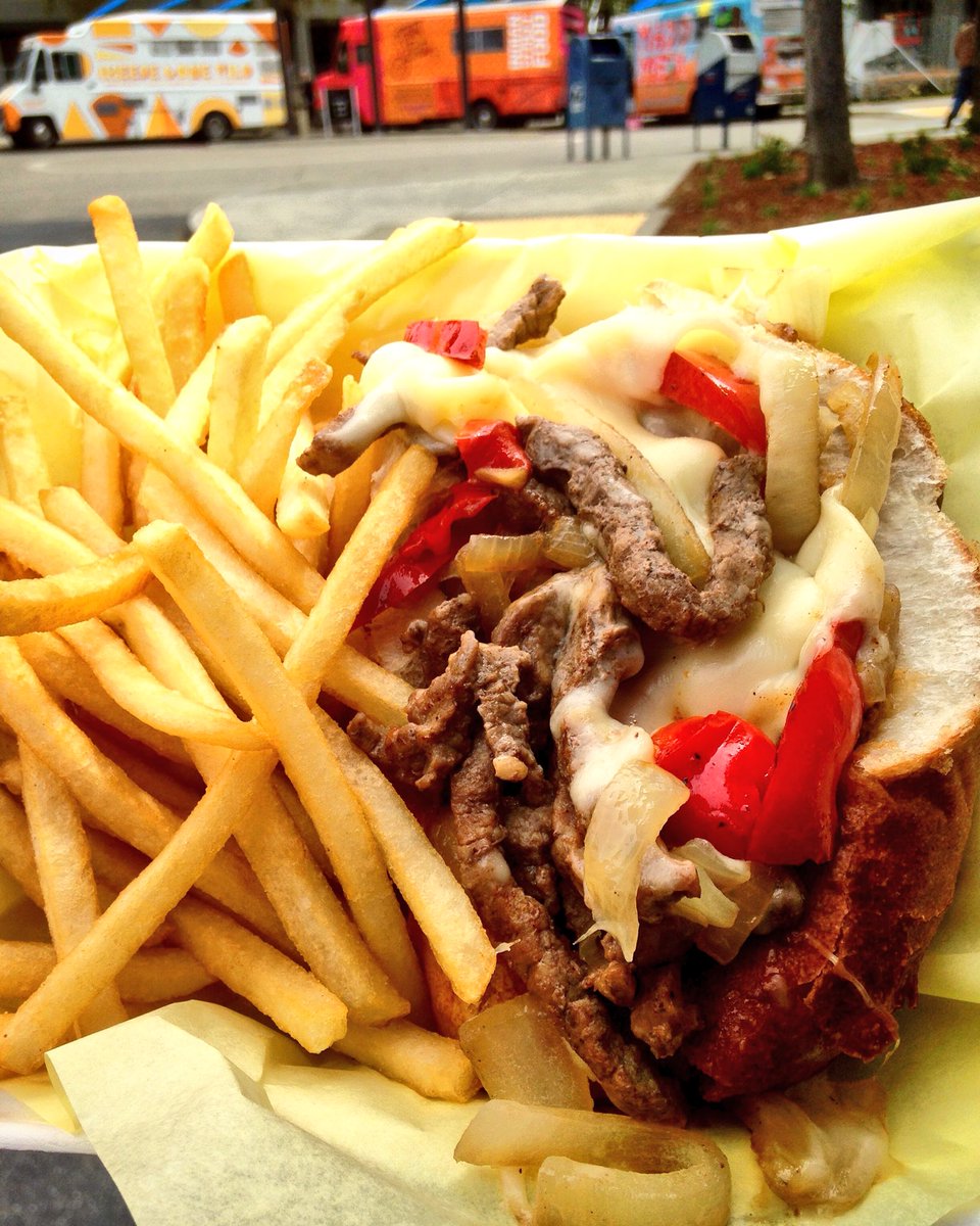 OtG: San Mateo @ Baycenter,11-2! Yum, Philly Cheesesteak from <a href="/CheeseGoneWild/">Cheese Gone Wild</a>! Also here:<a href="/CurryUpNow/">Curry Up Now</a> <a href="/MaddMexCantina/">Madd Mex Cantina</a>
