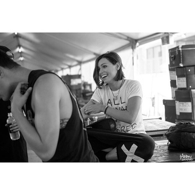 TonightAliveSP's tweet photo. "All smiles from Jenna McDougall after Tonight Alive's set at Soundwave in Merbourne #sw2015 "
📷 Sammy Roenfeldt https://t.co/Uc4iJutDzt