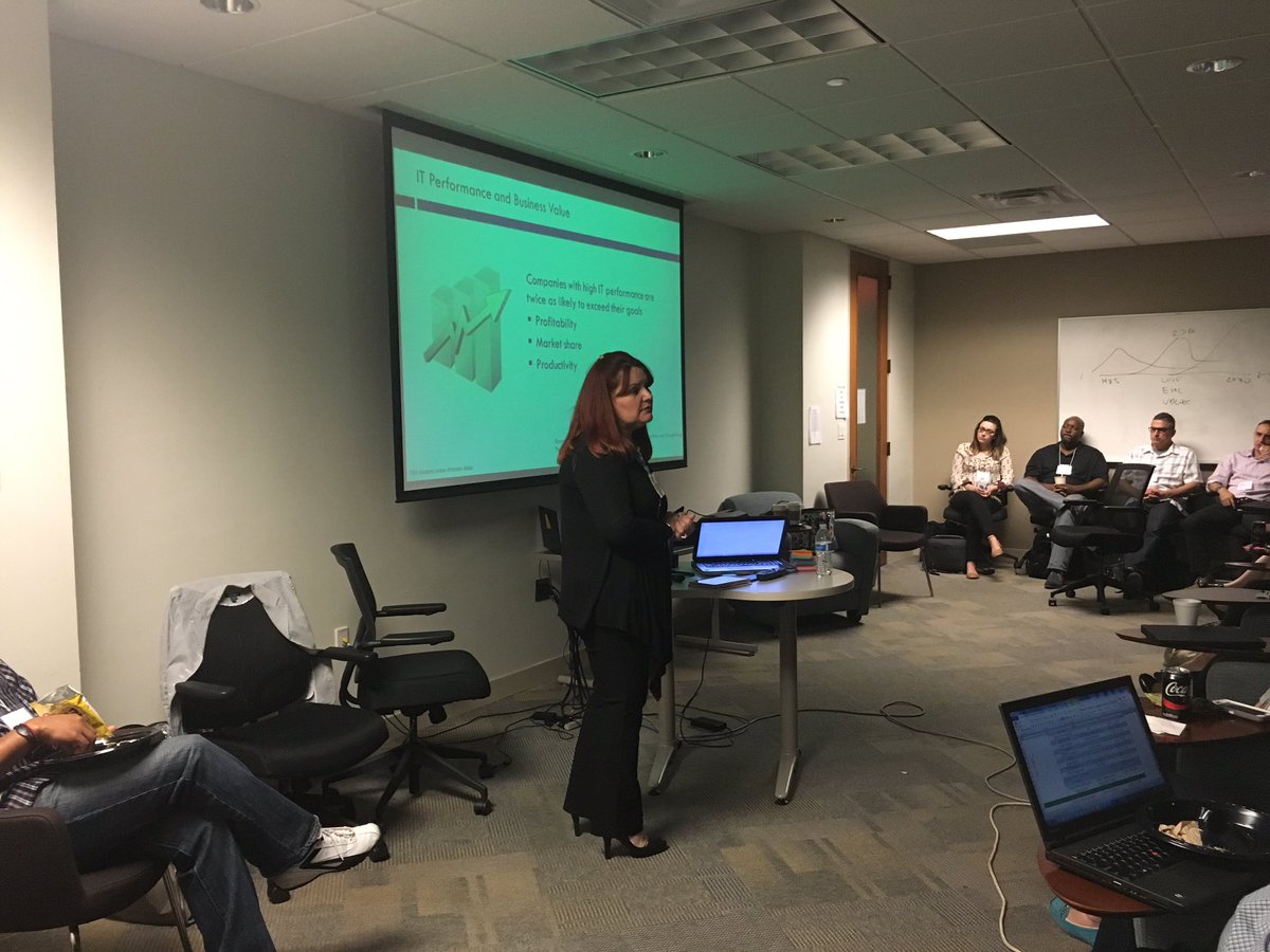 lzholland's tweet photo. Chantell from #ITSMAcademy speaking to the #BestinClassITSM @virtustream team on the #Agile movement https://t.co/TNaqwWMA2U