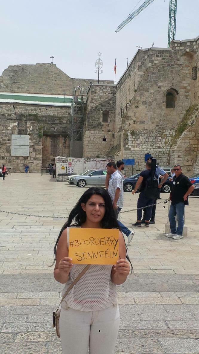 conorhdfm's tweet photo. Bethlehem in occupied Palestine says #3ForDerry https://t.co/a7y4urtxWW