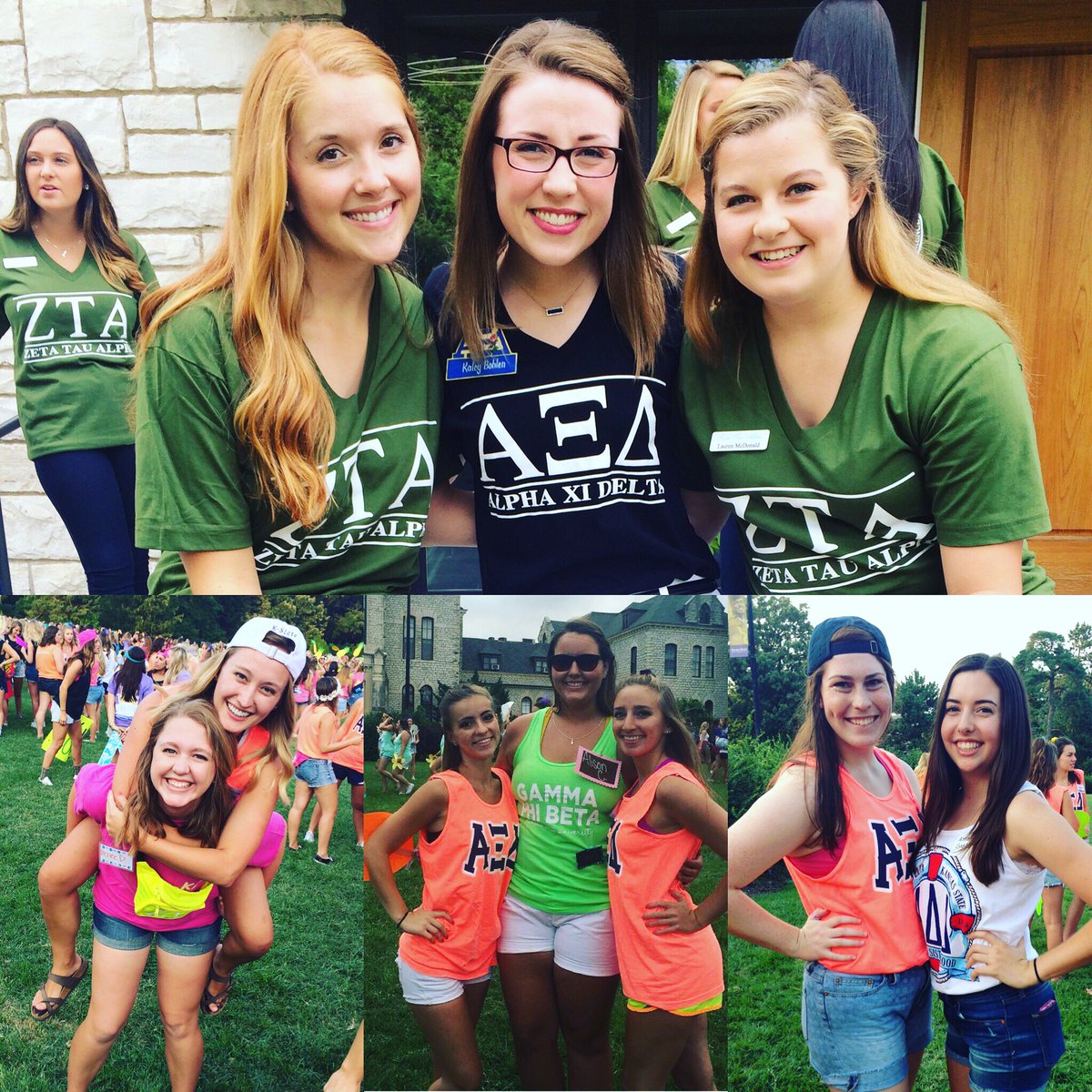 axidatksu's tweet photo. No matter the letters, we're always better together 💚 #TogetherTuesday #PanhellenicPrideWeek https://t.co/lP67KQGUuq