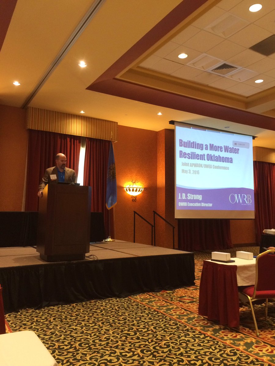 APWAOK's tweet photo. .@JD_Strong in the room for an update from @OKWaterBoard. Thanks for coming to Tulsa today! https://t.co/M09jgNb9mT