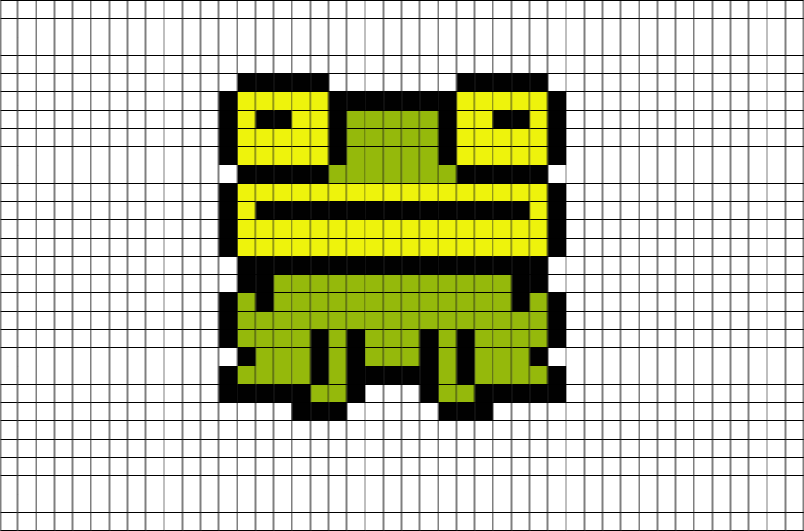 Лягушка рисовать по клеточкам