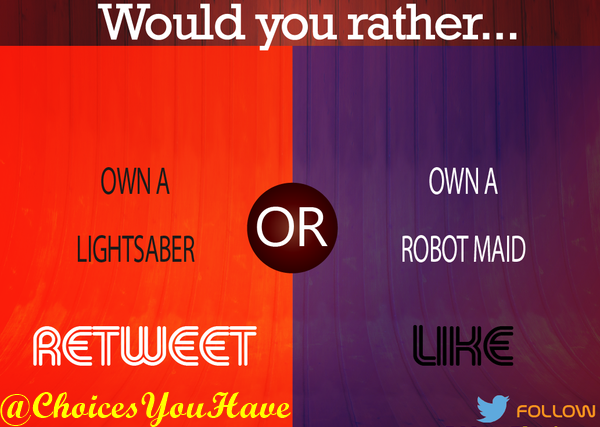 Lightsaber or robot?