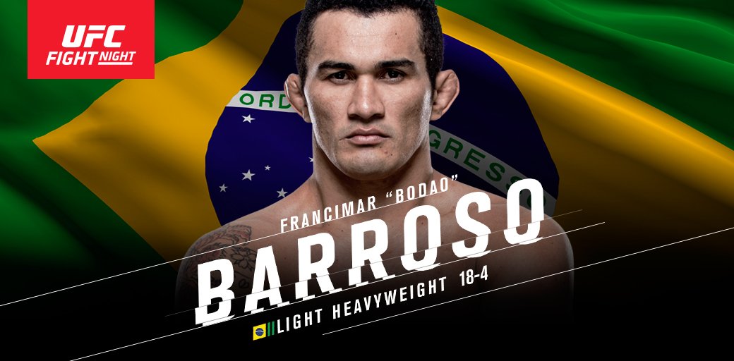 UFCEurope's tweet photo. Brazil's Francimar Barroso has a tough task in Nikita Krylov at #UFCRotterdam! Can @bodao_oficial take home the W? https://t.co/gcysjXJynO