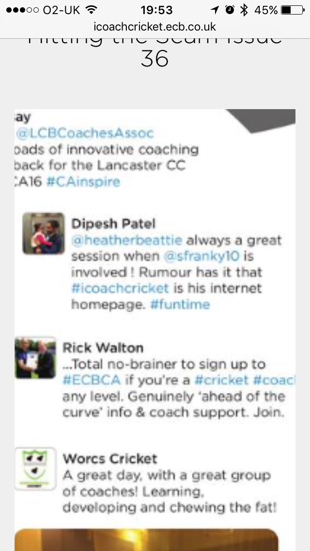 heatherbeattie's tweet photo. We have made it in the next Hitting the Seam guys @DipsPatel_23 @sfranky10 #icoachcricket get on it to read it  😂😂 https://t.co/JT9l5PQBaT