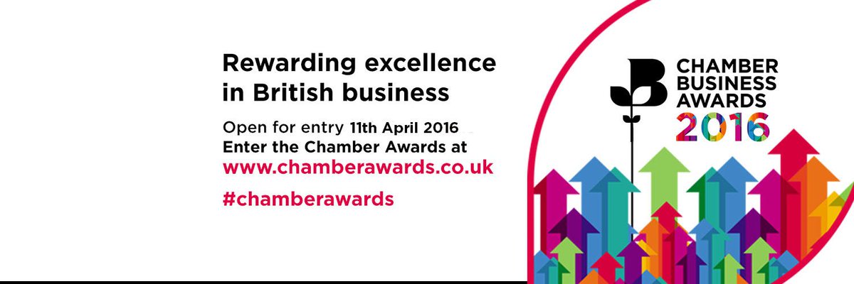 The #ChamberAwards are open for entry until 24th June: buff.ly/1YGYwqR
