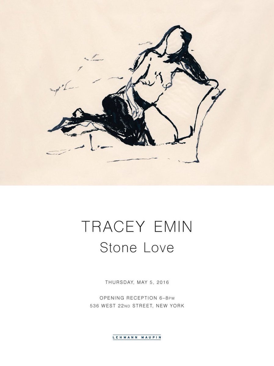 ARTGARDE's tweet photo. Stone Love, a solo exhibition of new works by Tracey Emin opens this Thursday 5th May @LehmannMaupin https://t.co/OUyUwmUuu0