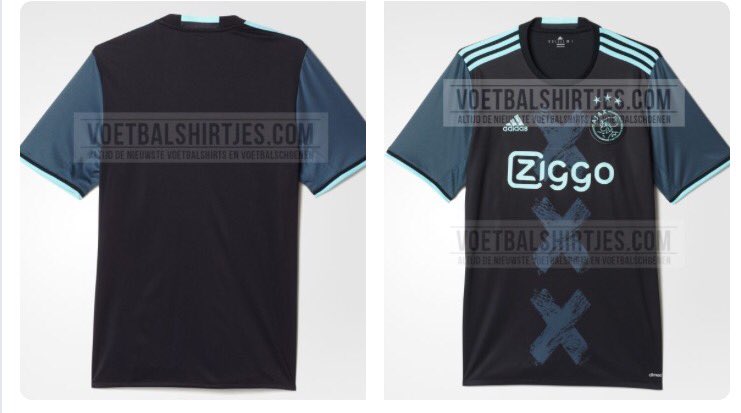 benjaminvdam's tweet photo. @AFCAjax het nieuwe uitshirt (wat getoond wordt door de media ) is nou niet dat je zegt spetterend ! https://t.co/egsrLR1MMJ