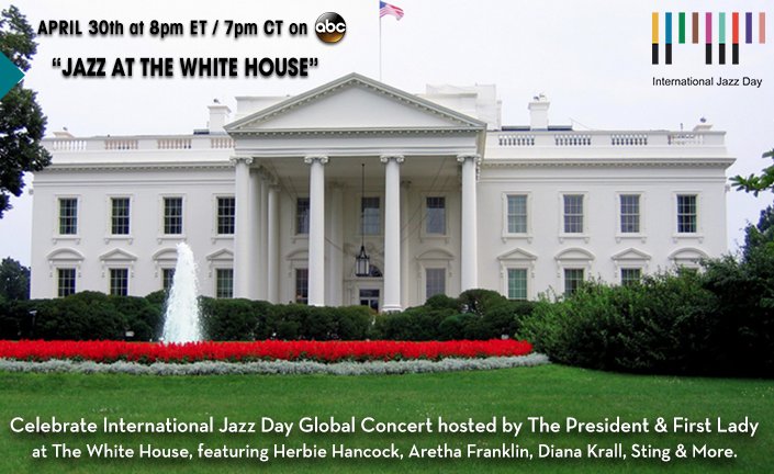 JazzEdNet's tweet photo. View the 2016 @IntlJazzDay All-Star Global Concert hosted by @POTUS on 4/30/16: https://t.co/Lk6cPUq75p https://t.co/sGJZ2AOngw