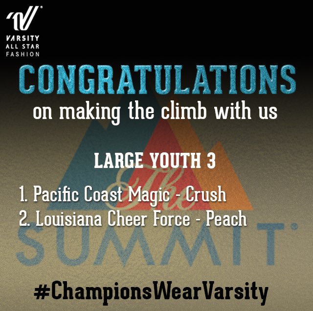 VASF_Updates's tweet photo. Congrats on reaching the top in Varsity All Star Fashion! #ChampionsWearVarsity https://t.co/PwkTXJuvxm