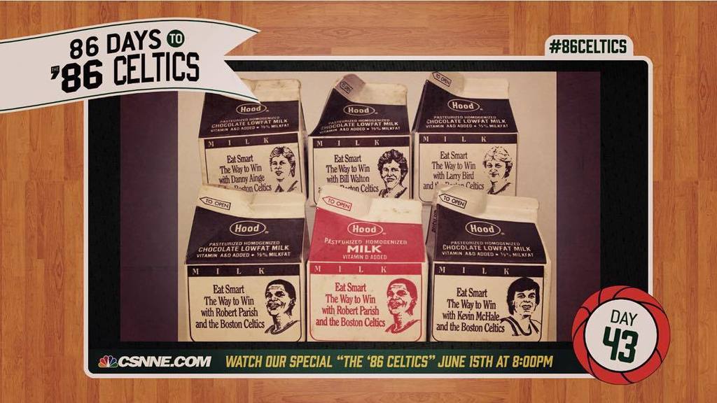 NBCSBoston's tweet photo. These milk cartons were as common in school cafes as were #86Celtics wins. #Celtics #GotMi… https://t.co/QTMJZieuMl https://t.co/oMoeiMf9I0