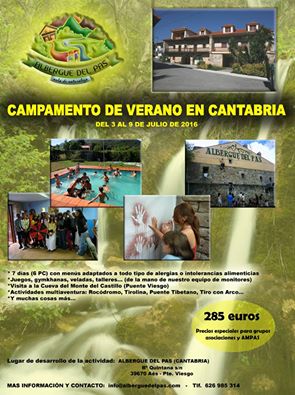 AlberguedelPas's tweet photo. #PRECIOSESPECIALES PARA GRUPOS, CAMPAMENTOS DE VERANO, del 3 al 9 de julio de 2016 https://t.co/NosTSTv2d7