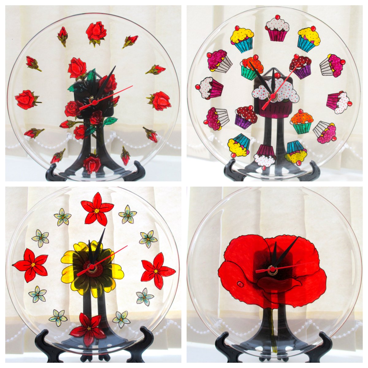Tick tock tick tock. New for the spring. #handpainted #glass #clocks #wrexhamrocks #beautiful #giftsideas <a href="/wrexham/">Wrexham.com</a>