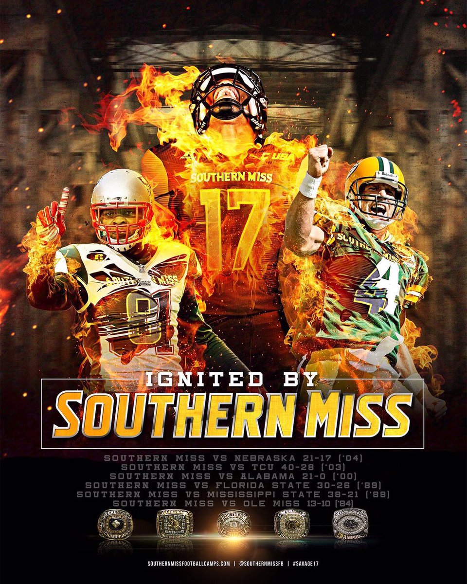 SouthernMissFB's tweet photo. Didn't win last time? We giving away another 2 posters! Follow and Retweet to enter! It will be announced on Friday! https://t.co/GNO4pAGYSX