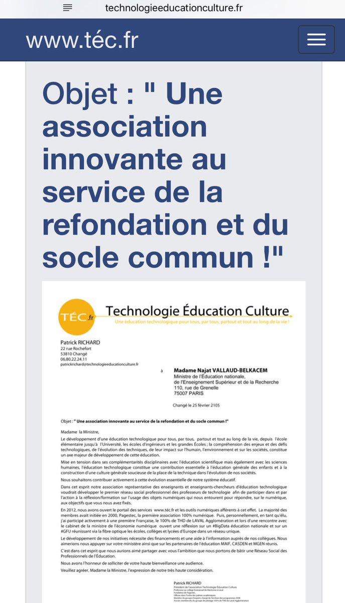 RICHARDpatrick_'s tweet image. @Viaeduc @ESPE_Bretagne 👍 Projet #BigDataÉducation de @associationTEC  via technologieeducationculture.fr/article.php?si…