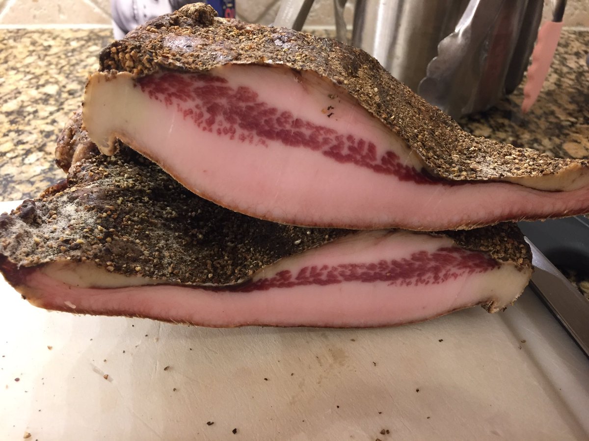Guanciale ready for some carbonara. Pretty amazing stuff.